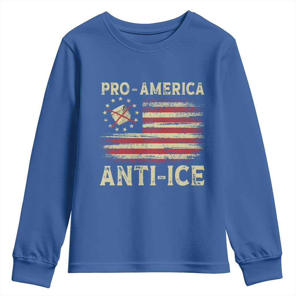 Pro American Anti Ice Youth Sweatshirt Resist Protest Support Immigrants Refugee