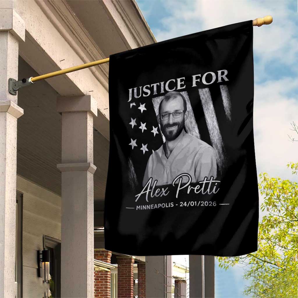 Justice For Alex Pretti Garden Flag Minneapolis Tribute 2026 Vintage American Flag