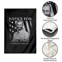 Justice For Alex Pretti Garden Flag Minneapolis Tribute 2026 Vintage American Flag