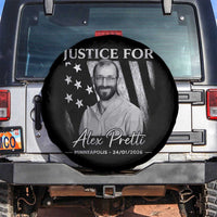 Justice For Alex Pretti Spare Tire Cover Minneapolis Tribute 2026 Vintage American Flag