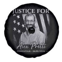 Justice For Alex Pretti Spare Tire Cover Minneapolis Tribute 2026 Vintage American Flag