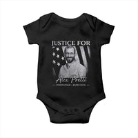 Justice For Alex Pretti Baby Onesie Minneapolis Tribute 2026 Vintage American Flag