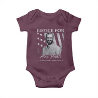 Justice For Alex Pretti Baby Onesie Minneapolis Tribute 2026 Vintage American Flag