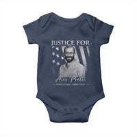 Justice For Alex Pretti Baby Onesie Minneapolis Tribute 2026 Vintage American Flag