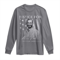 Justice For Alex Pretti Long Sleeve Shirt Minneapolis Tribute 2026 Vintage American Flag