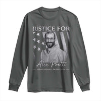 Justice For Alex Pretti Long Sleeve Shirt Minneapolis Tribute 2026 Vintage American Flag