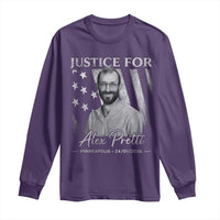 Justice For Alex Pretti Long Sleeve Shirt Minneapolis Tribute 2026 Vintage American Flag