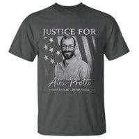 Justice For Alex Pretti T Shirt Minneapolis Tribute 2026 Vintage American Flag