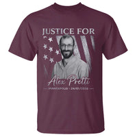 Justice For Alex Pretti T Shirt Minneapolis Tribute 2026 Vintage American Flag