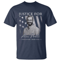Justice For Alex Pretti T Shirt Minneapolis Tribute 2026 Vintage American Flag