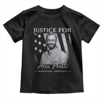 Justice For Alex Pretti Toddler T Shirt Minneapolis Tribute 2026 Vintage American Flag