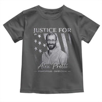 Justice For Alex Pretti Toddler T Shirt Minneapolis Tribute 2026 Vintage American Flag