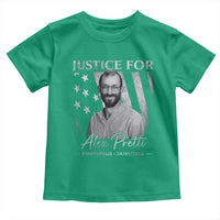 Justice For Alex Pretti Toddler T Shirt Minneapolis Tribute 2026 Vintage American Flag