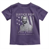 Justice For Alex Pretti Toddler T Shirt Minneapolis Tribute 2026 Vintage American Flag