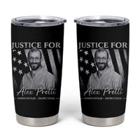 Justice For Alex Pretti Tumbler Cup Minneapolis Tribute 2026 Vintage American Flag