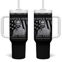 Justice For Alex Pretti Tumbler With Handle Minneapolis Tribute 2026 Vintage American Flag