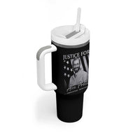 Justice For Alex Pretti Tumbler With Handle Minneapolis Tribute 2026 Vintage American Flag
