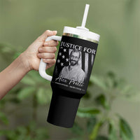 Justice For Alex Pretti Tumbler With Handle Minneapolis Tribute 2026 Vintage American Flag