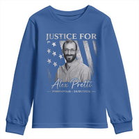 Justice For Alex Pretti Youth Sweatshirt Minneapolis Tribute 2026 Vintage American Flag