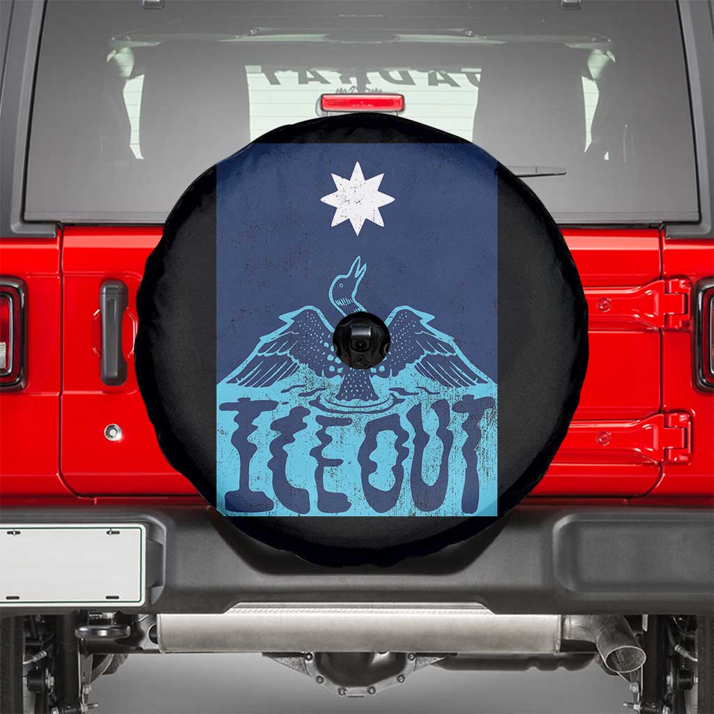 Ice Out Minnesota Loon Spare Tire Cover MN State Protest