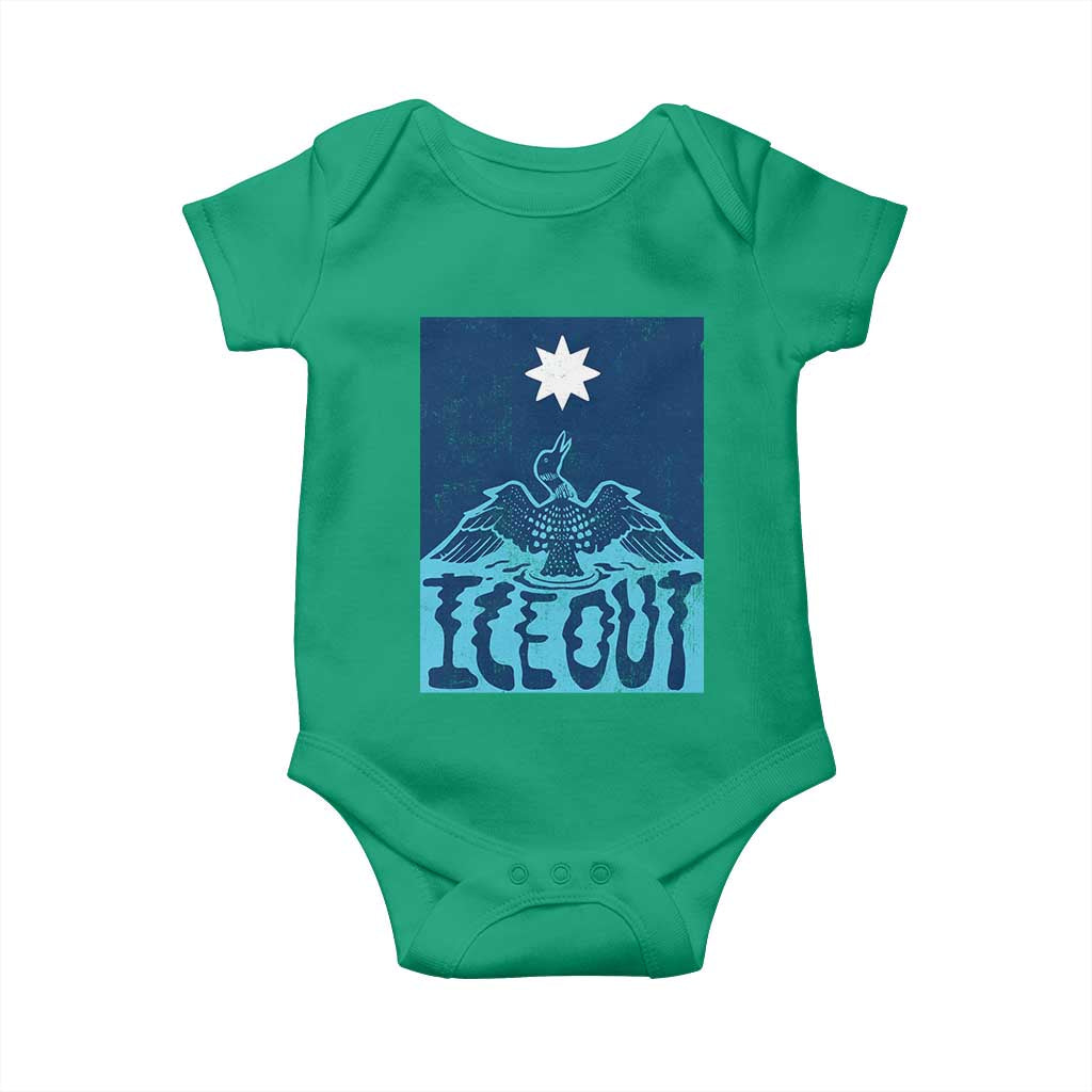 Ice Out Minnesota Loon Baby Onesie MN State Protest