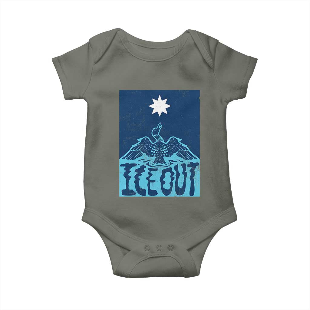 Ice Out Minnesota Loon Baby Onesie MN State Protest
