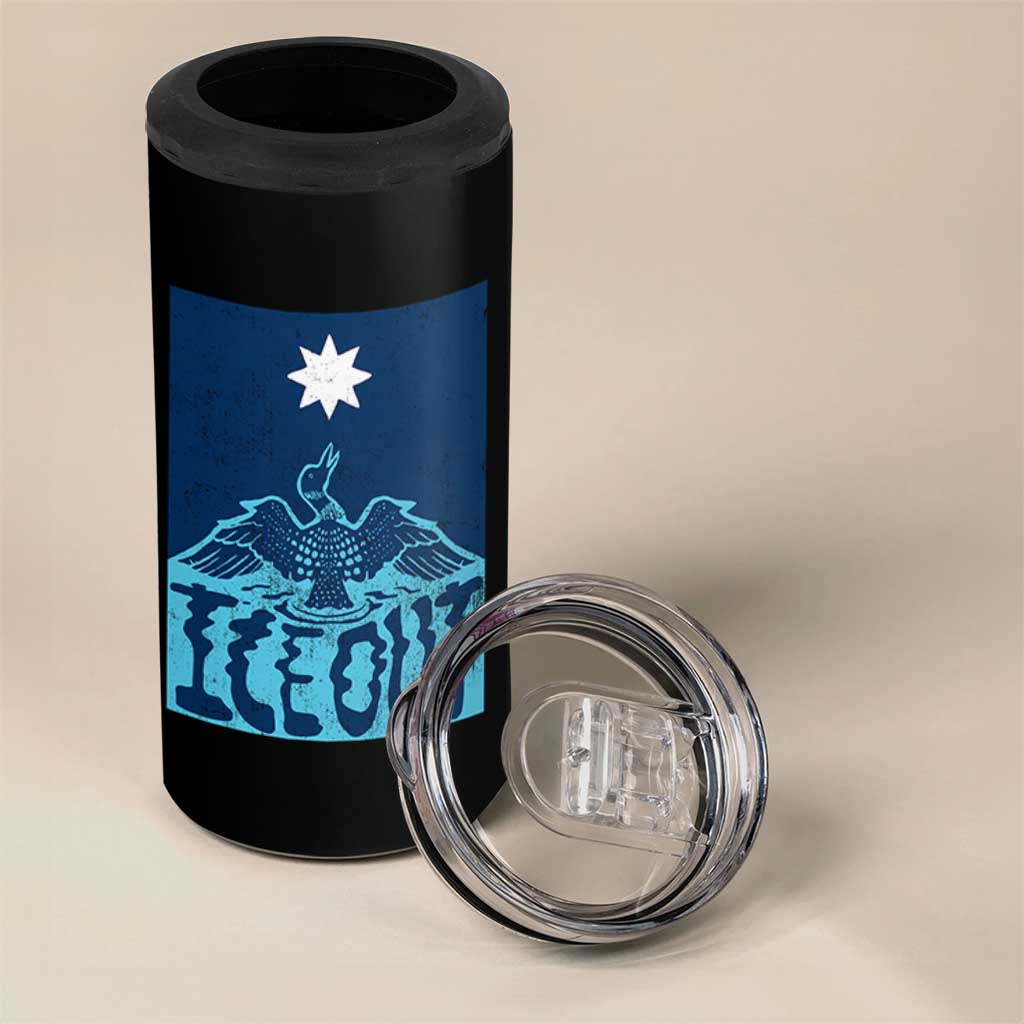 Ice Out Minnesota Loon 4 in 1 Can Cooler Tumbler MN State Protest