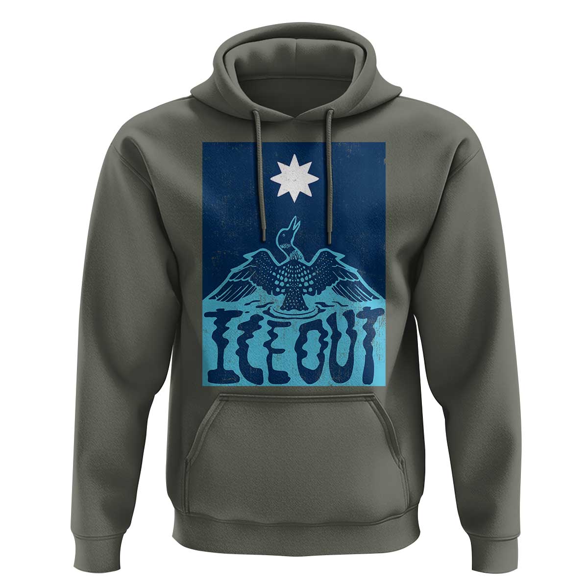Ice Out Minnesota Loon Hoodie MN State Protest