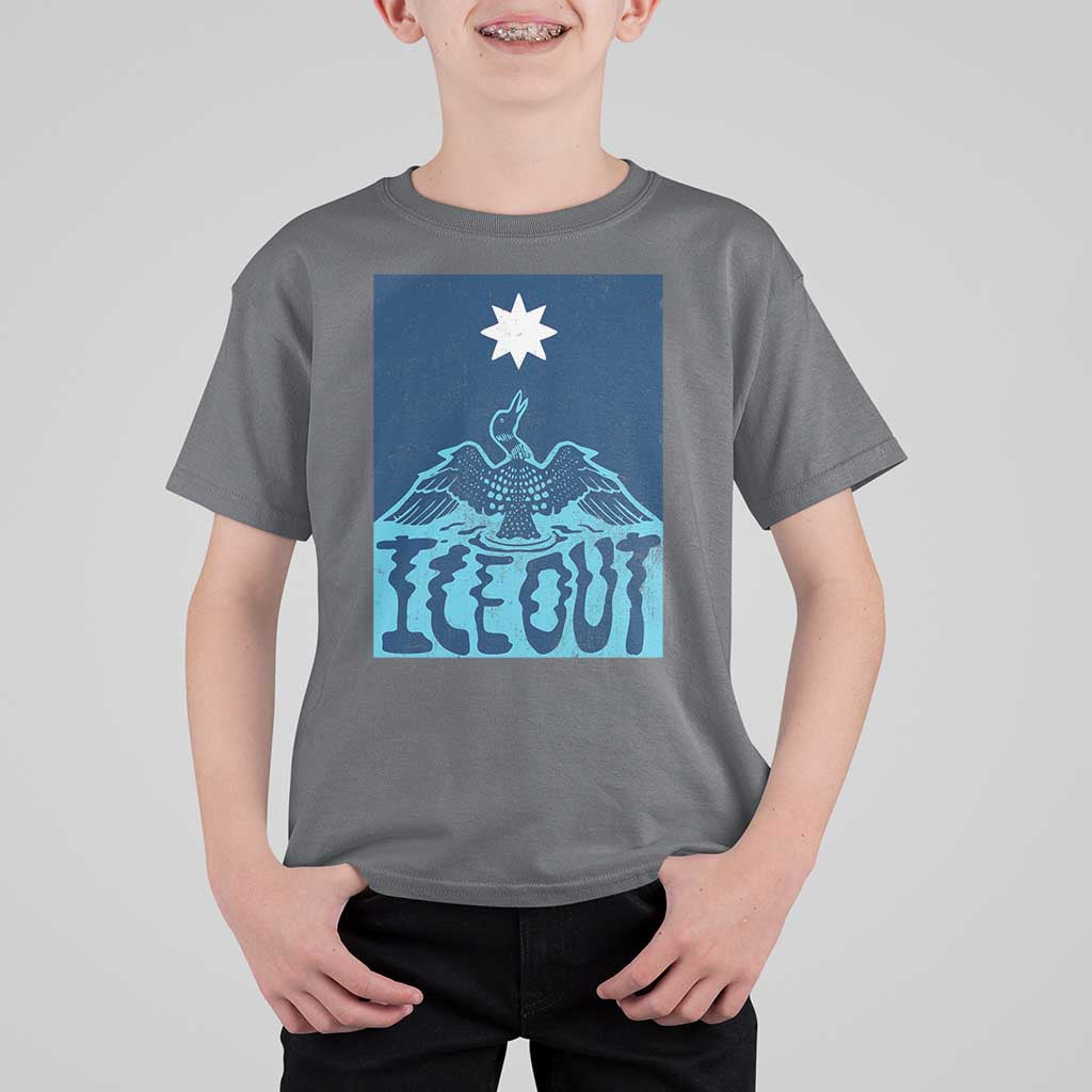 Ice Out Minnesota Loon T Shirt For Kid MN State Protest