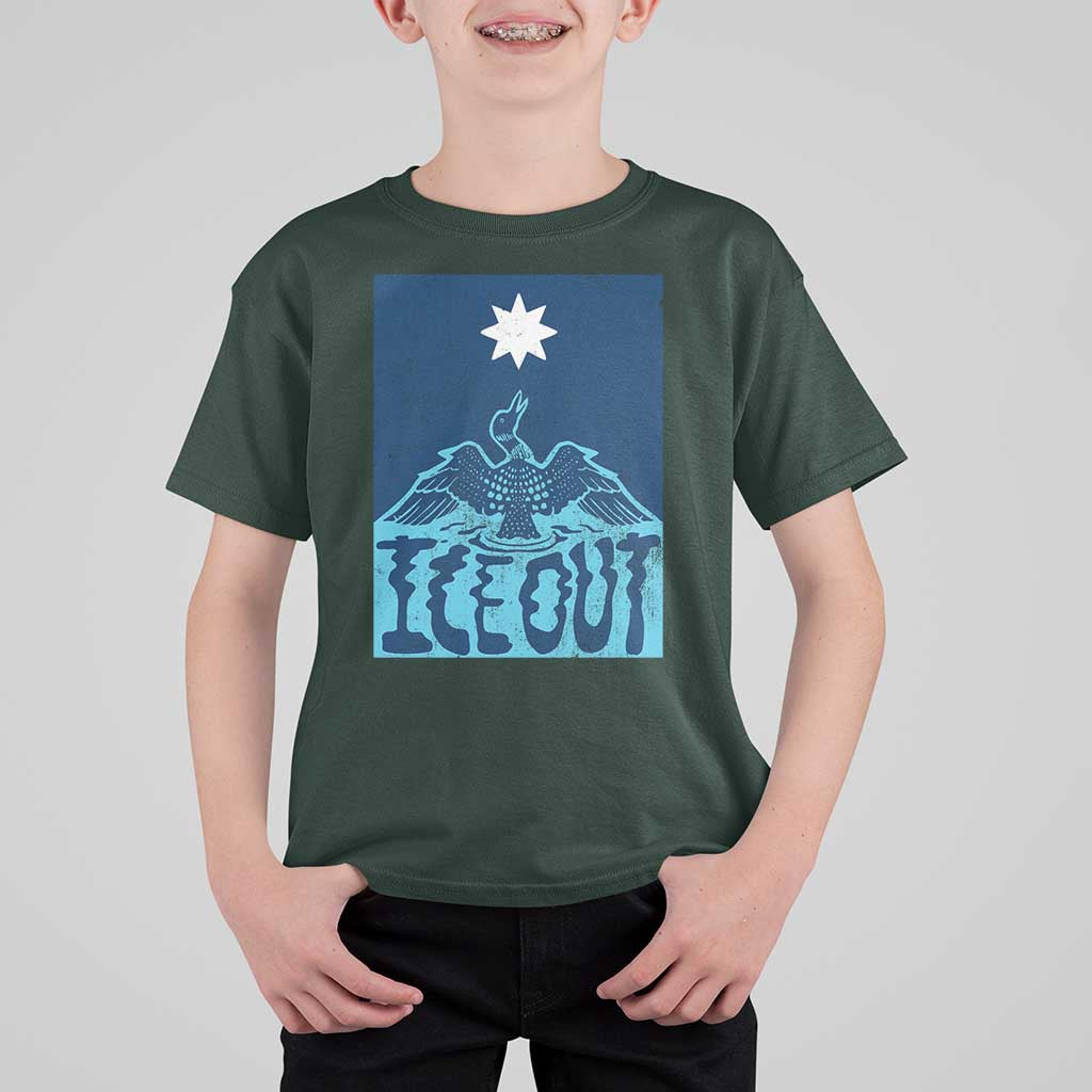 Ice Out Minnesota Loon T Shirt For Kid MN State Protest
