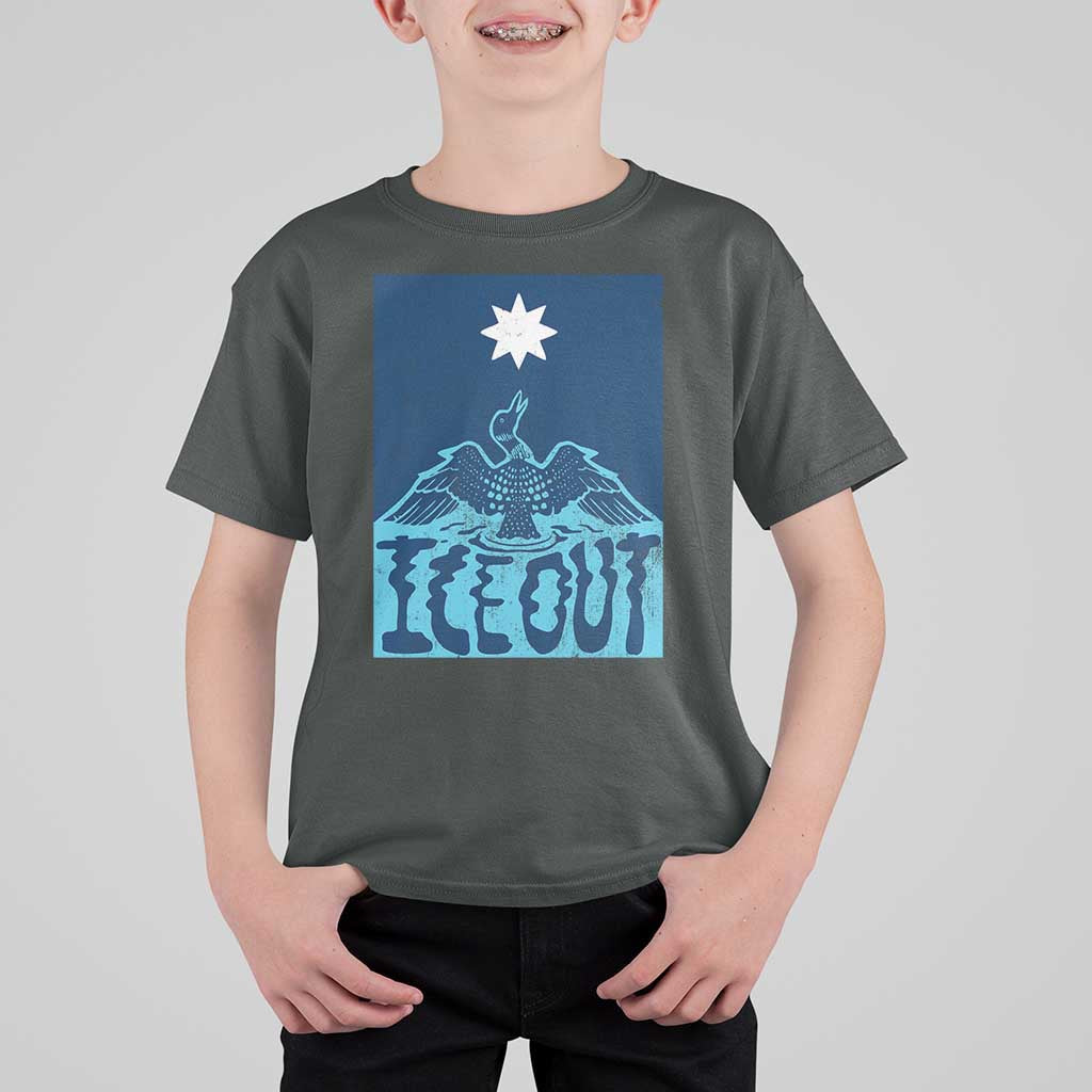 Ice Out Minnesota Loon T Shirt For Kid MN State Protest