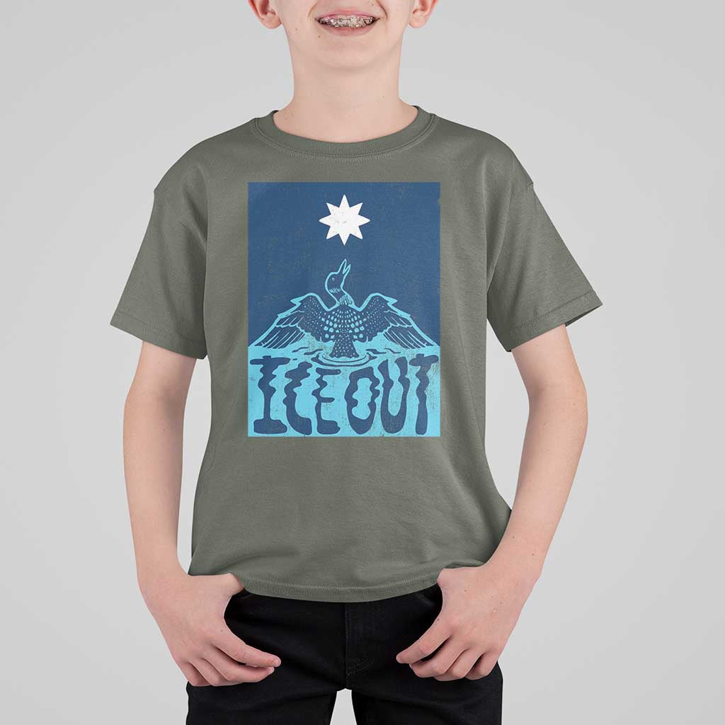 Ice Out Minnesota Loon T Shirt For Kid MN State Protest