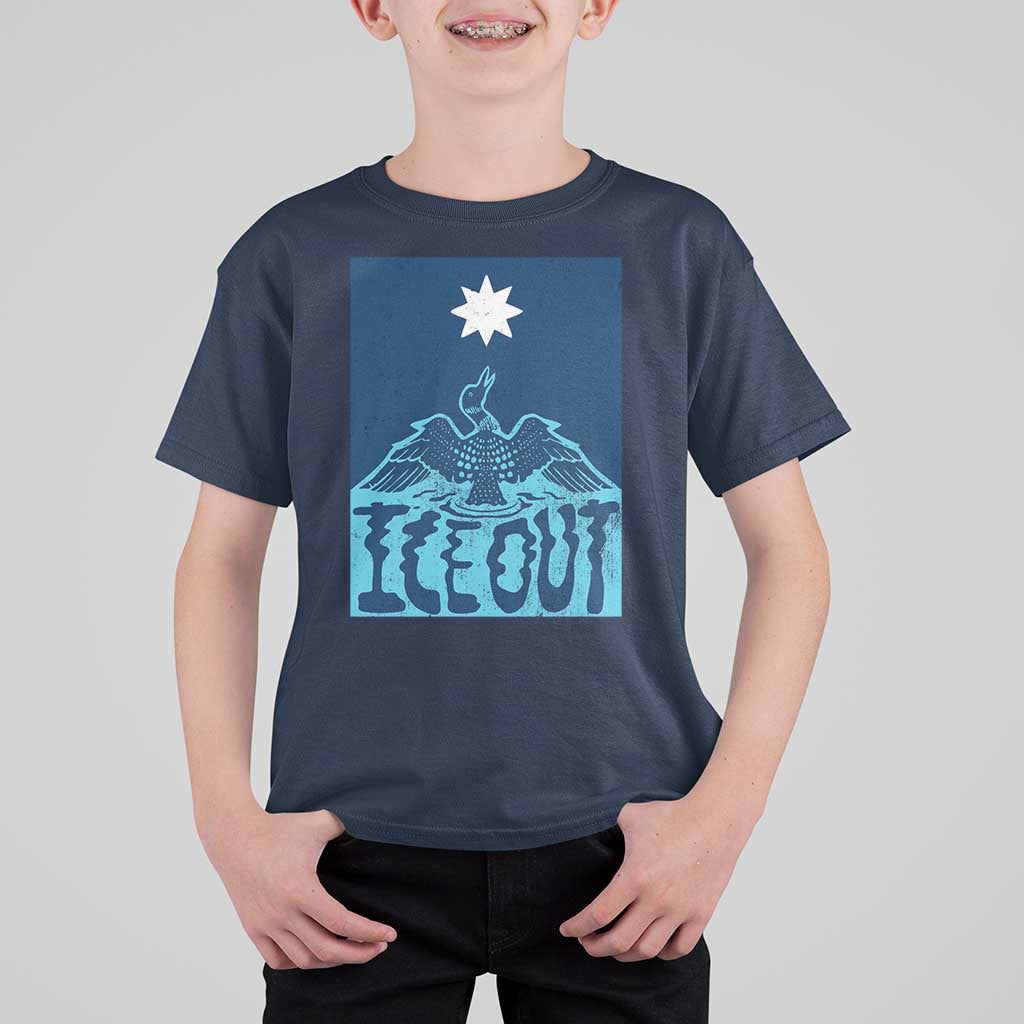 Ice Out Minnesota Loon T Shirt For Kid MN State Protest