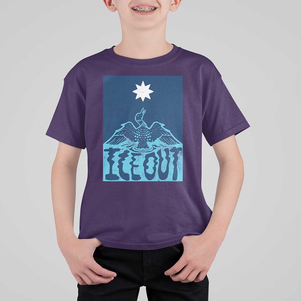 Ice Out Minnesota Loon T Shirt For Kid MN State Protest