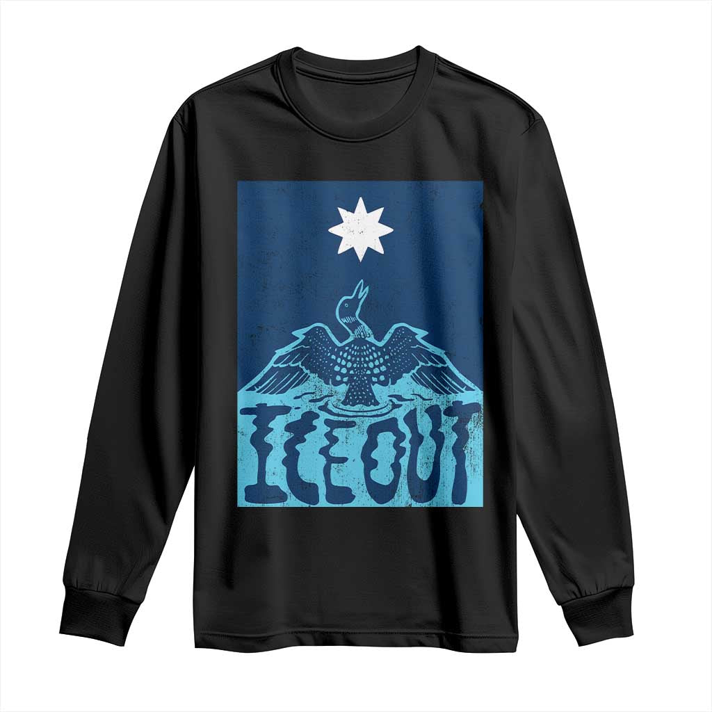 Ice Out Minnesota Loon Long Sleeve Shirt MN State Protest
