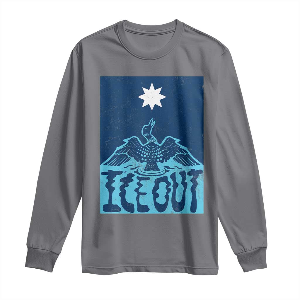 Ice Out Minnesota Loon Long Sleeve Shirt MN State Protest