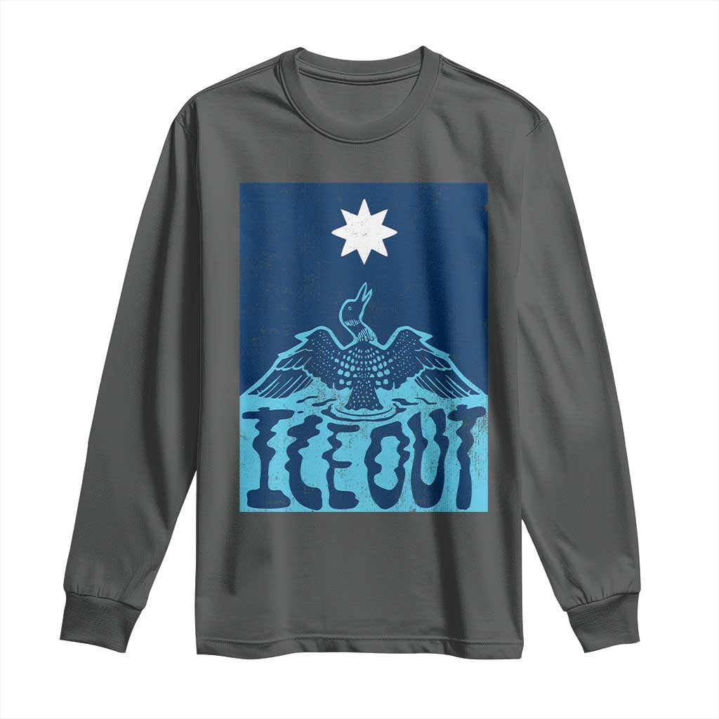 Ice Out Minnesota Loon Long Sleeve Shirt MN State Protest