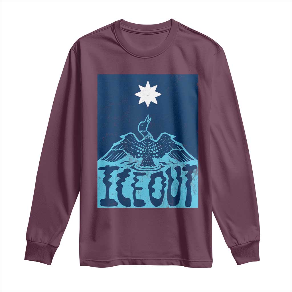 Ice Out Minnesota Loon Long Sleeve Shirt MN State Protest