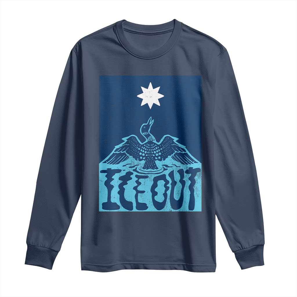 Ice Out Minnesota Loon Long Sleeve Shirt MN State Protest