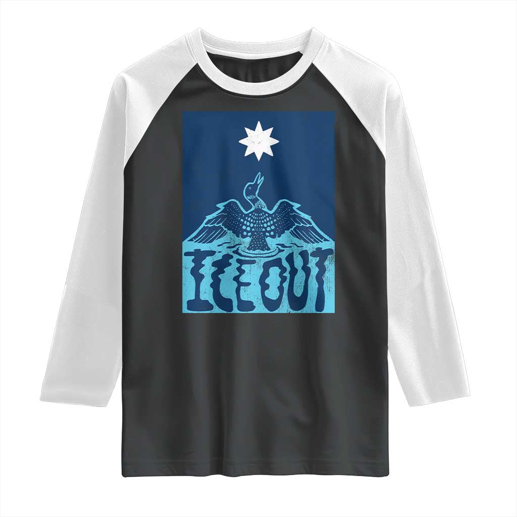 Ice Out Minnesota Loon Raglan Shirt MN State Protest