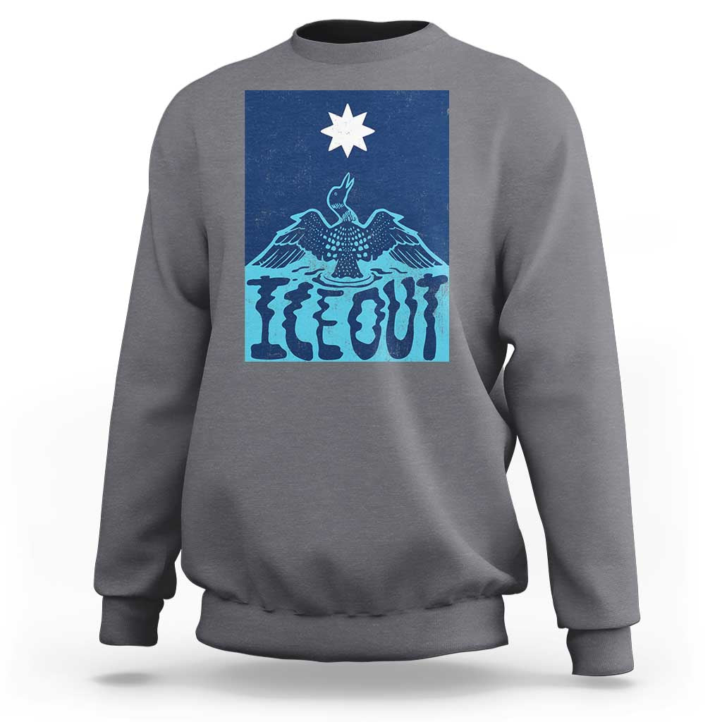 Ice Out Minnesota Loon Sweatshirt MN State Protest