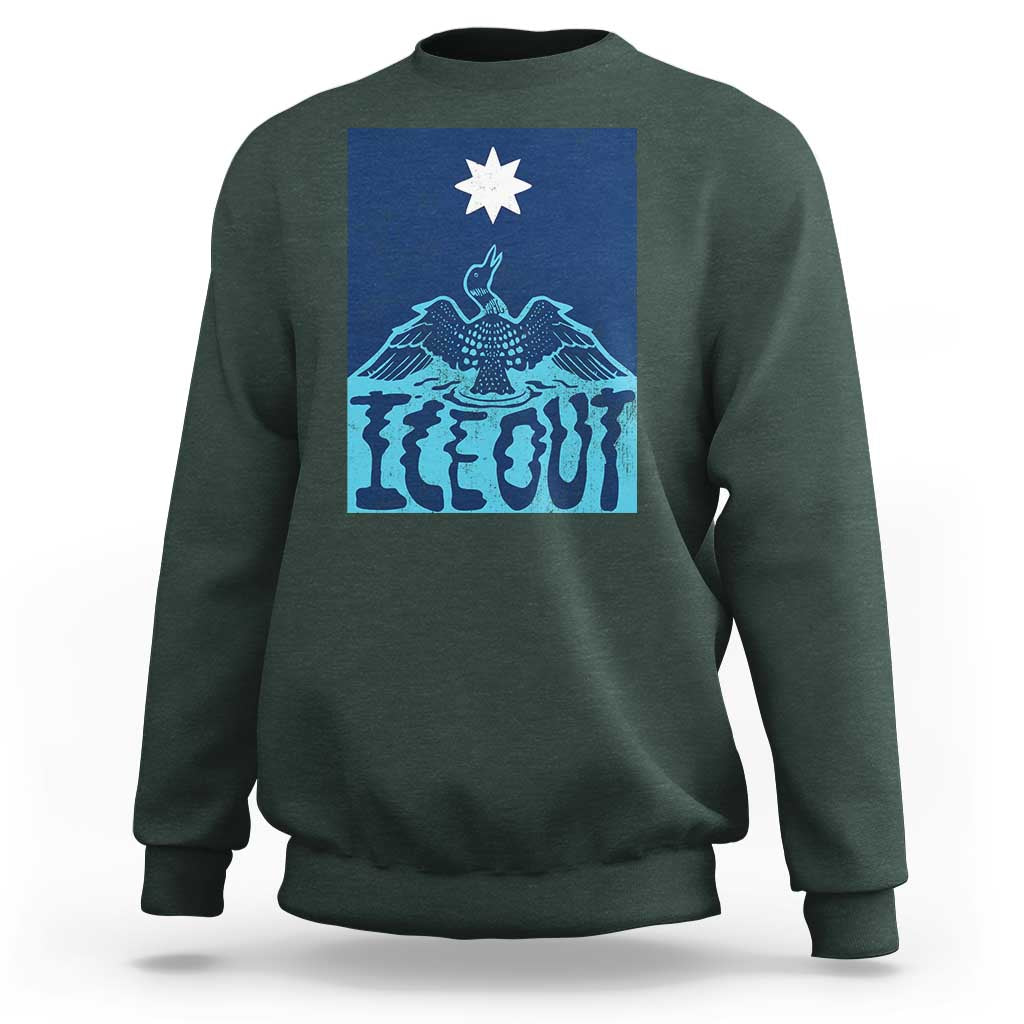 Ice Out Minnesota Loon Sweatshirt MN State Protest