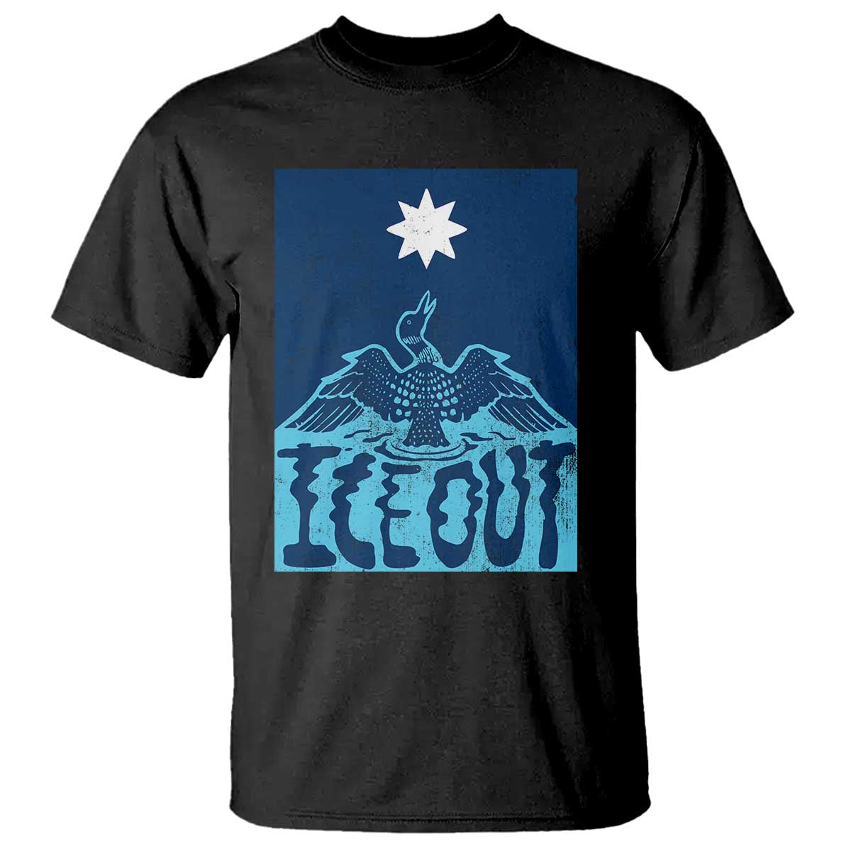 Ice Out Minnesota Loon T Shirt MN State Protest