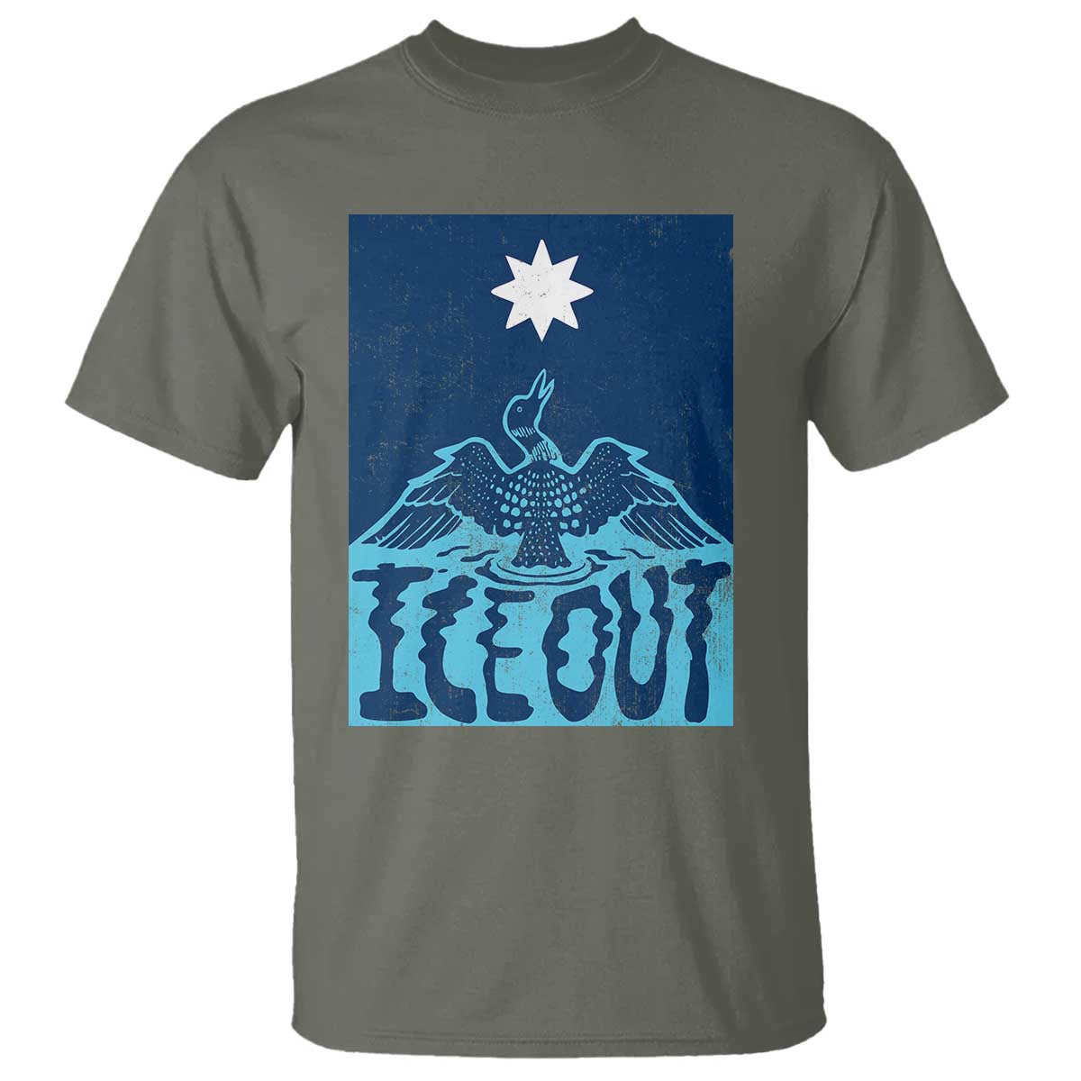 Ice Out Minnesota Loon T Shirt MN State Protest