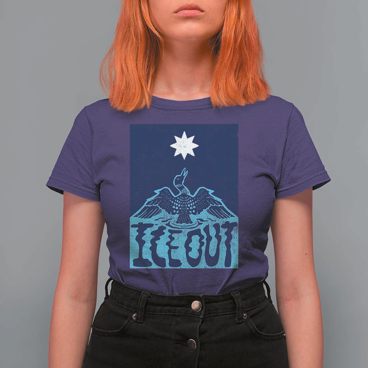 Ice Out Minnesota Loon T Shirt For Women MN State Protest