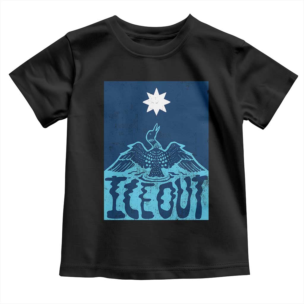 Ice Out Minnesota Loon Toddler T Shirt MN State Protest