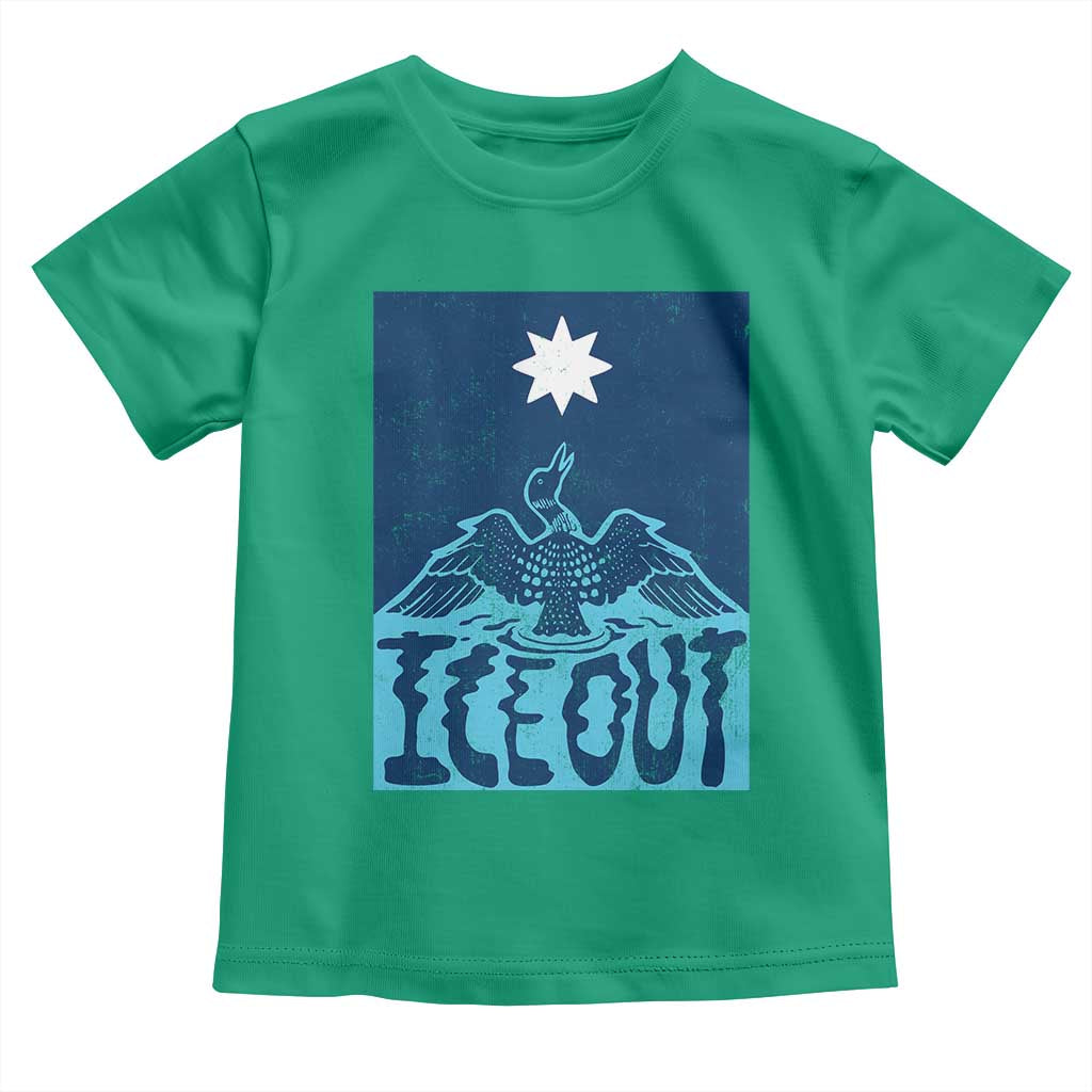 Ice Out Minnesota Loon Toddler T Shirt MN State Protest