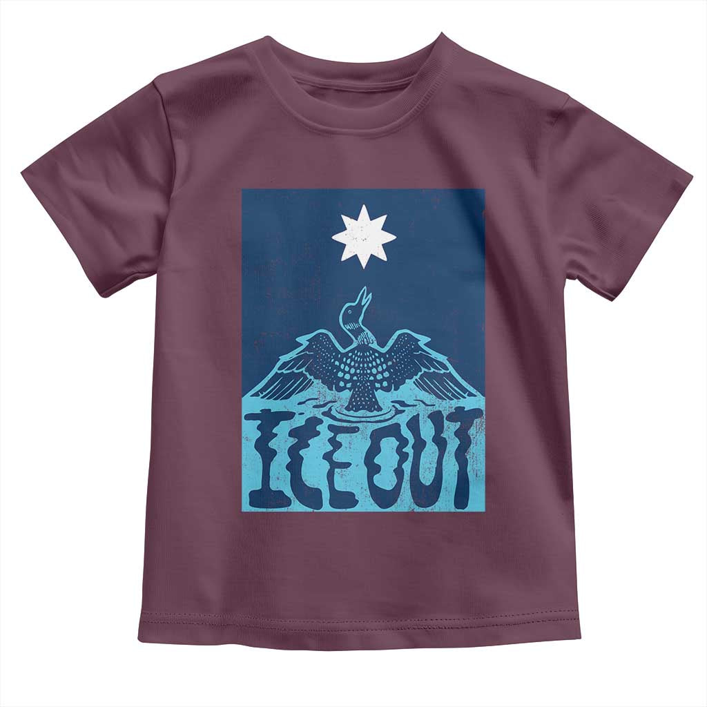 Ice Out Minnesota Loon Toddler T Shirt MN State Protest