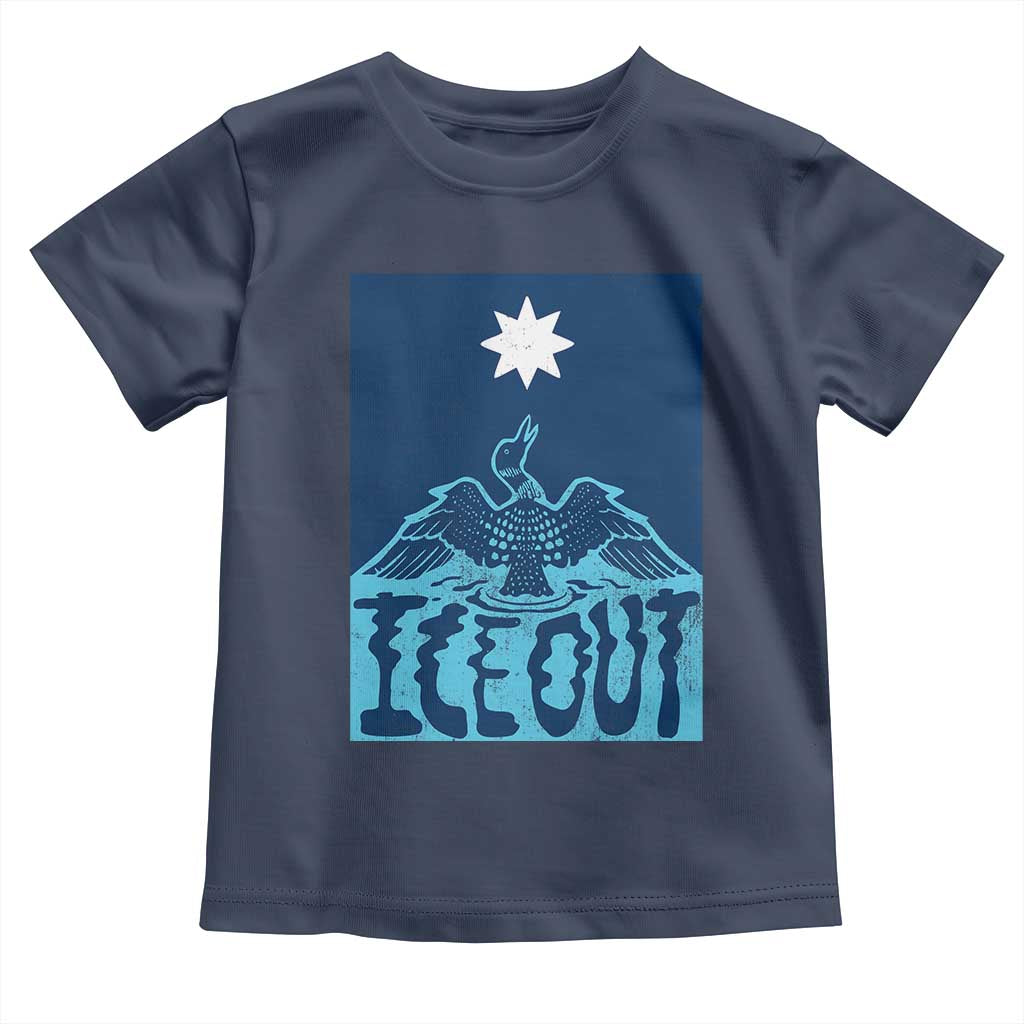 Ice Out Minnesota Loon Toddler T Shirt MN State Protest
