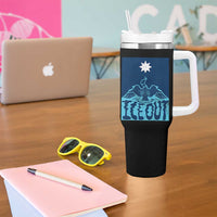Ice Out Minnesota Loon Tumbler With Handle MN State Protest